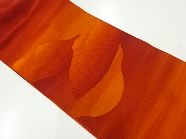 JAPANESE KIMONO / VINTAGE NAGOYA OBI / TSUZURE / WOVEN LEAVES